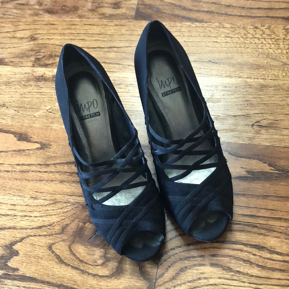 Impo Stretch Peep Toed Pumps